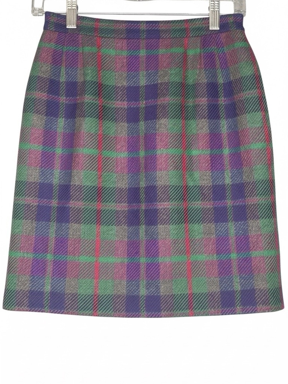 Valentino Boutique Plaid Wool Mini Skirt Size 6